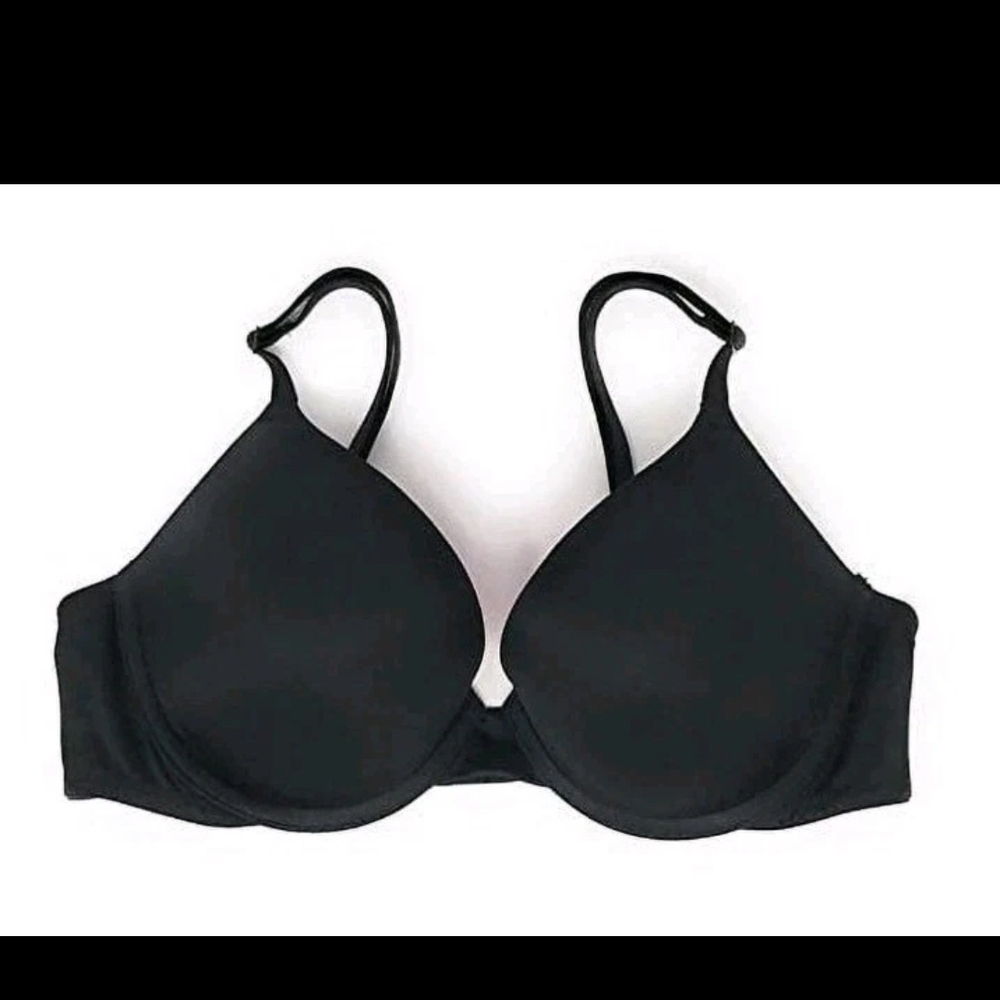 PINK wear everywhere T-shirt Bra lightly lined 36 DD Multi-way Strap Black Pink
